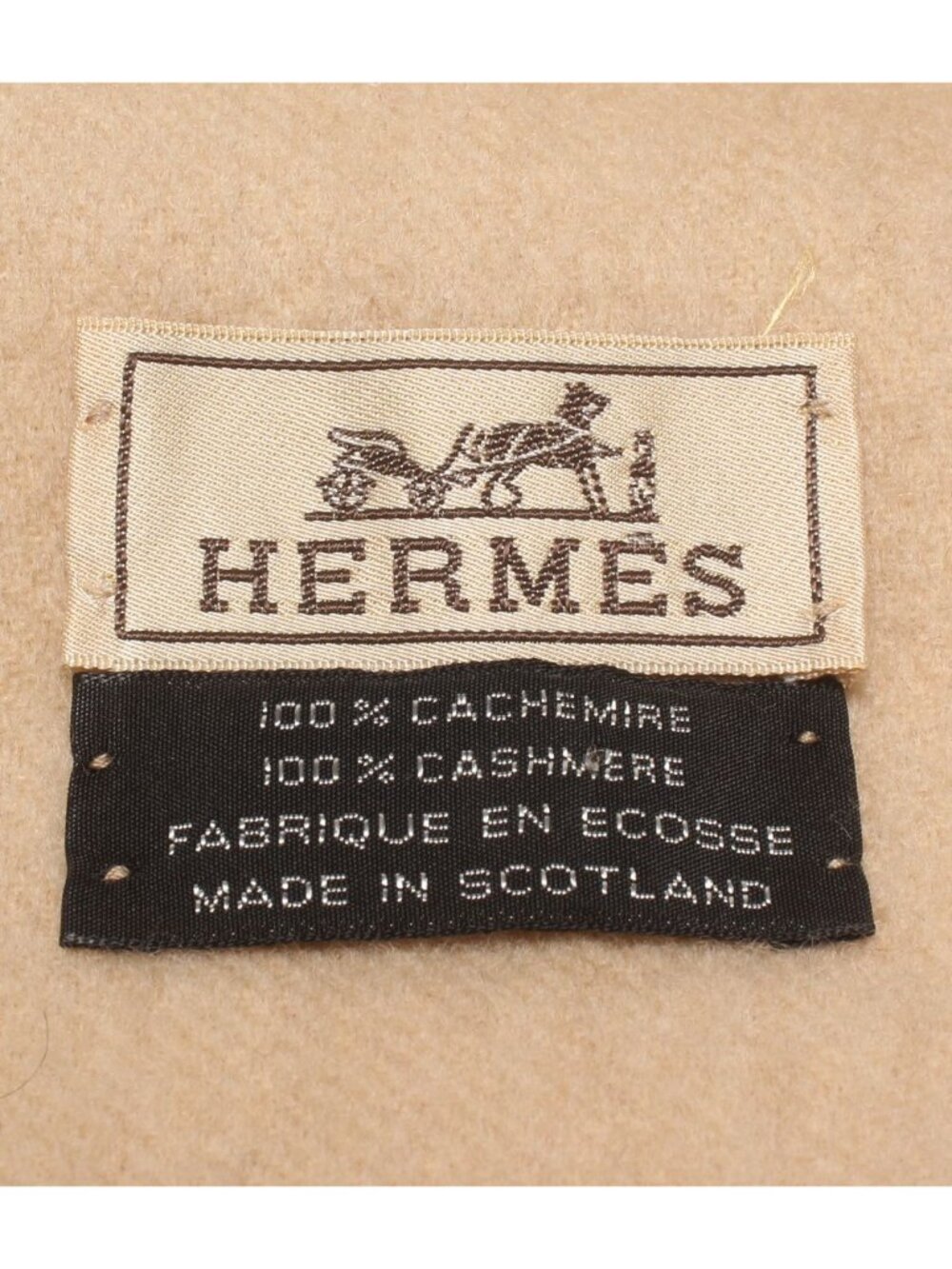Hermes Scarf Cashmere Uni Brode - Picture 3 of 5